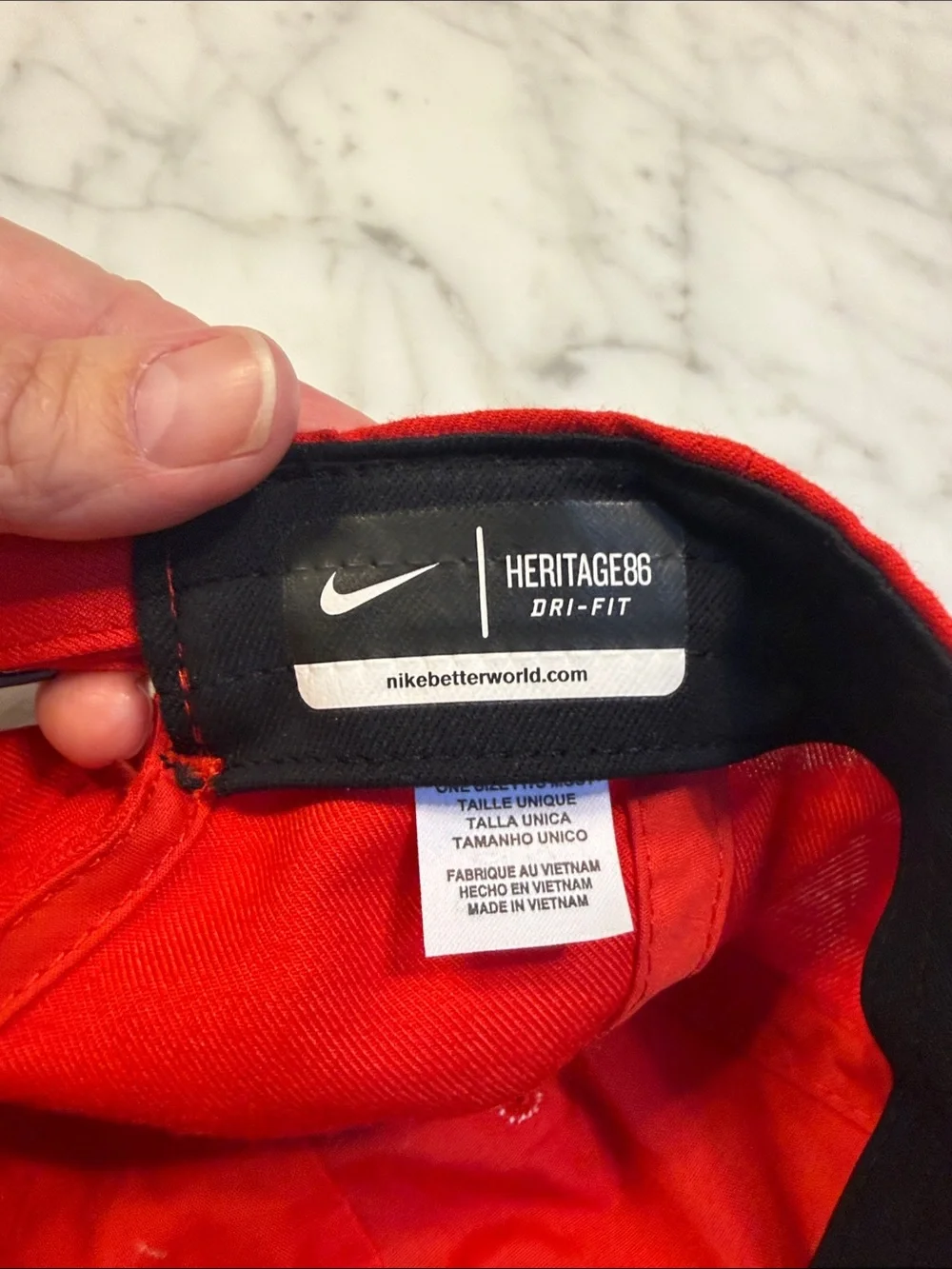 Nike Red Baseball Cap with Black & White 'G' Patch